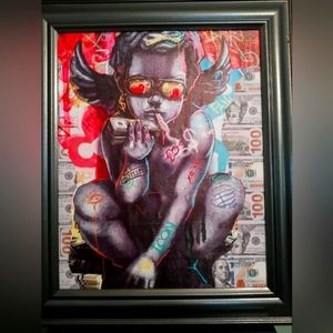 Money art Collection custom 1 of 1 piece. Wall art/ graffiti art.